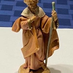 Fontanini Depose Italy SIGNED Simonetti‎ 1991 Standing Joseph With Staff 5” ht.